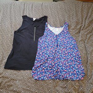 Lot of two Thyme Maternity nNursing Tops Large
